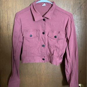 Pink cropped jacket